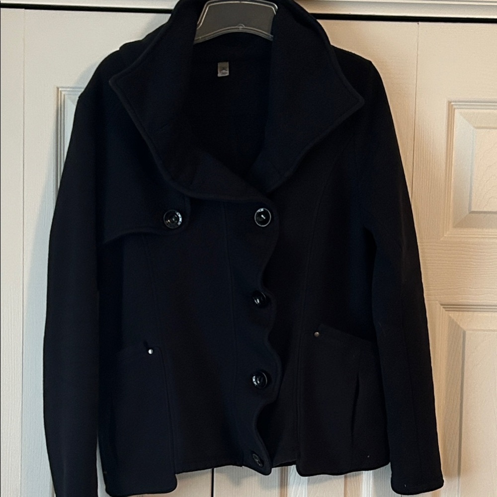 Heidi Klum for New Balance Women's Size L Black Athletic Pea Coat